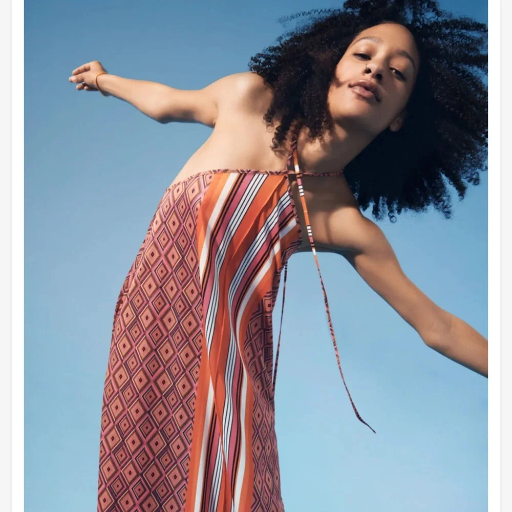 ZARA PRINTED MIDI DRESS - Picture 1 of 10